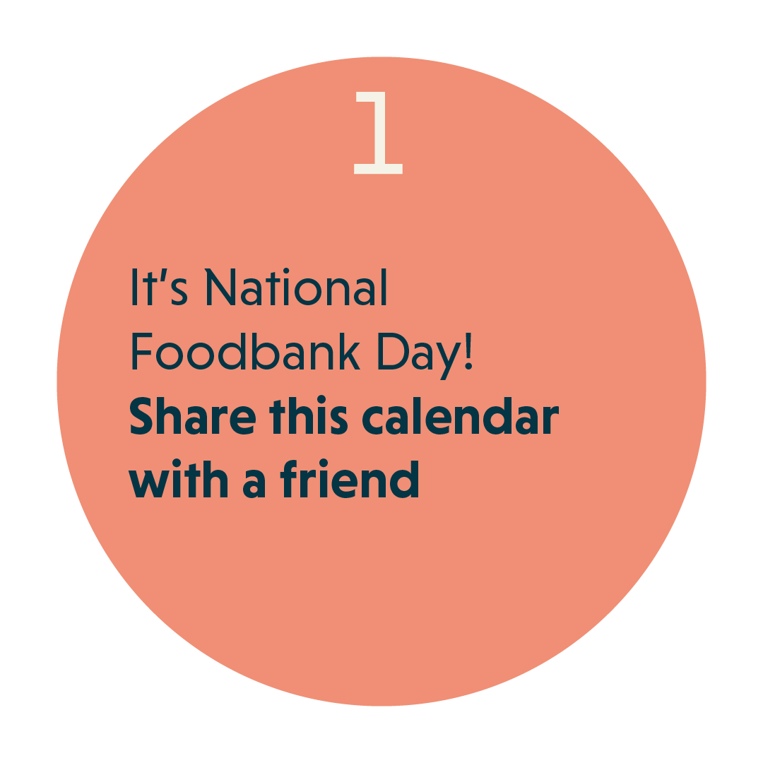 It's National Foodbank Day! Share this calendar with a friend
