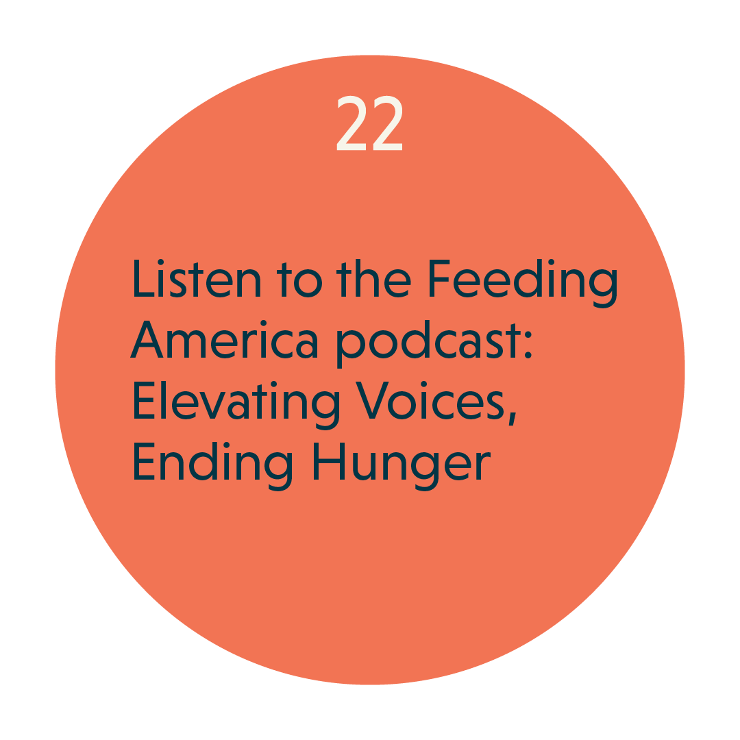 Listen to the Feeding America podcast: Elevating Voices, Ending Hunger