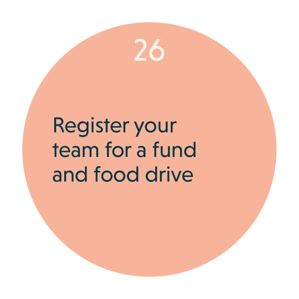 Register your team for a fund and food drive