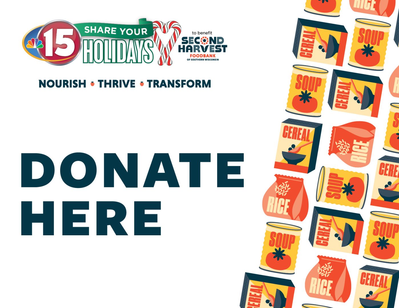 2023 NBC15 Share Your Holidays Donation Collection Sign
